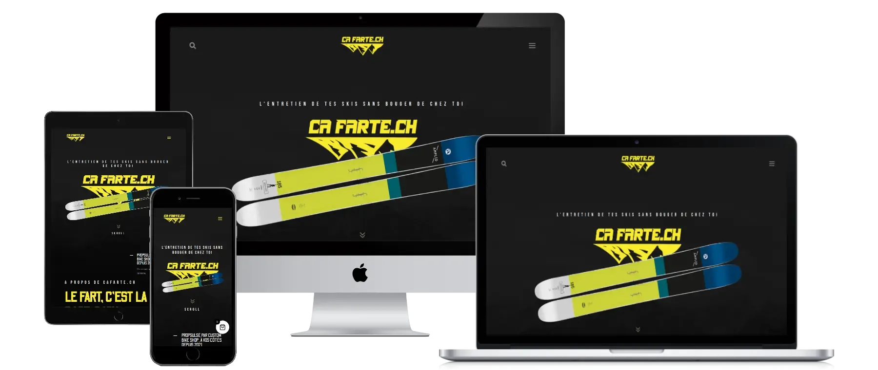 Site Ça farte réalisé par Peaks - Agence Web