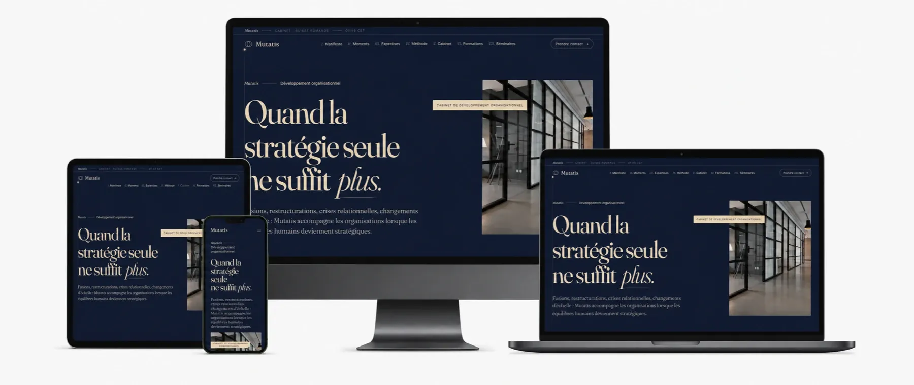 Site Mutatis réalisé par Peaks - Agence Web