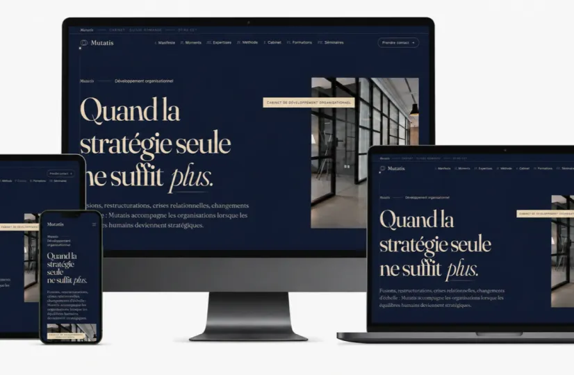 Site Mutatis réalisé par Peaks - Agence Web
