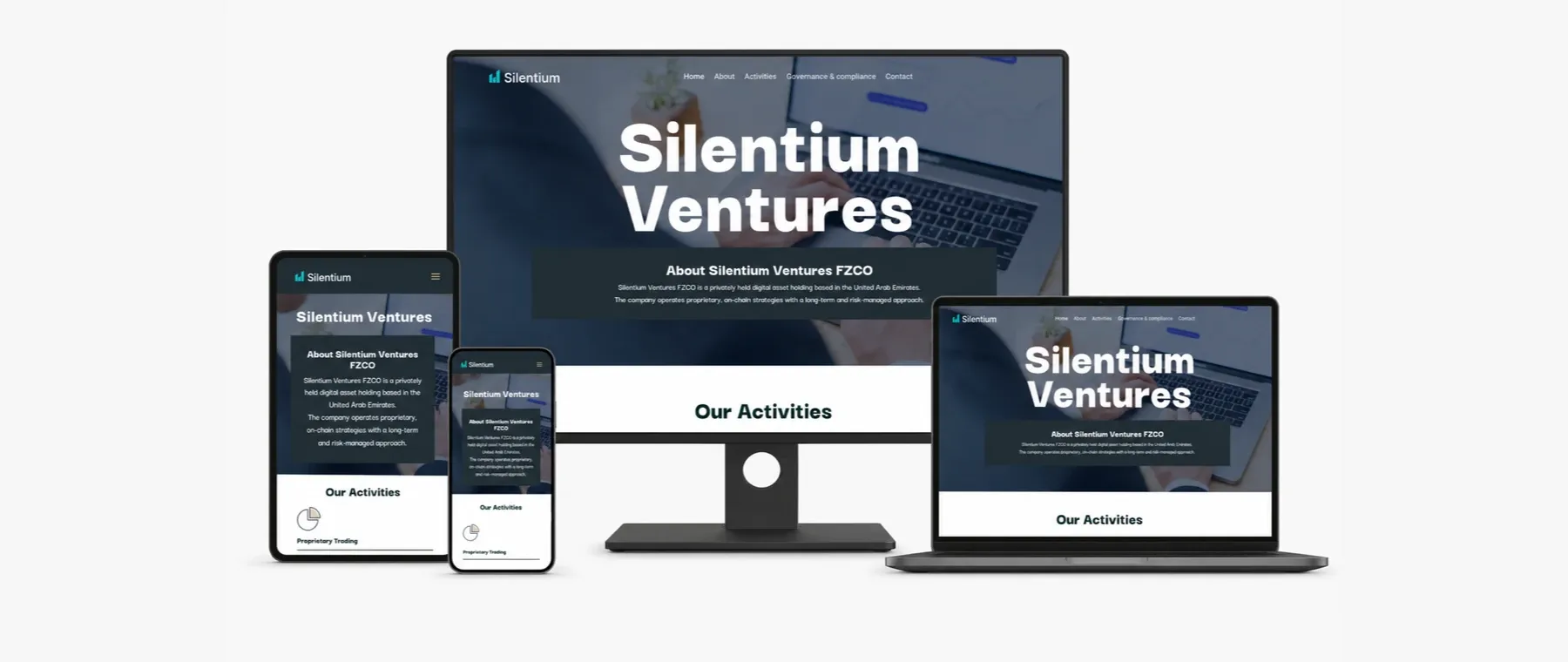 Site Silentium Ventures réalisé par Peaks - Agence Web